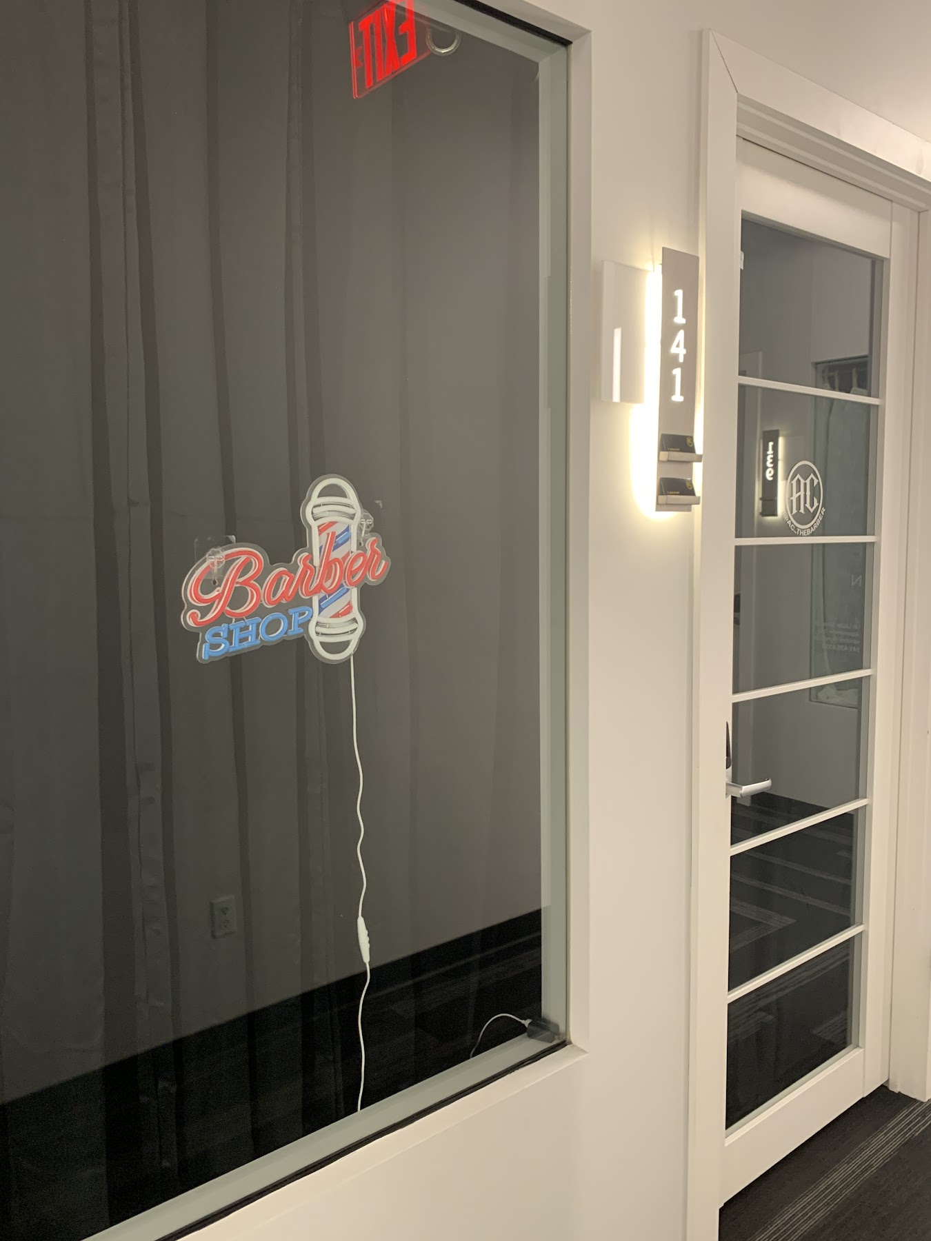 Adrian's Barbershop private suite door in Goodyear, Arizona